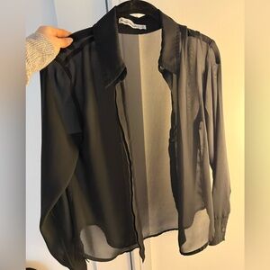 Abercrombie & fitch black sheer top